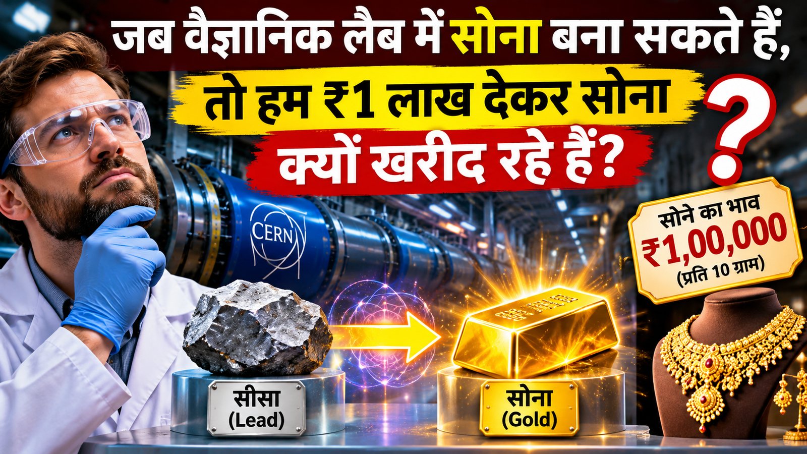 क्या वैज्ञानिक सच में सीसे से सोना बना सकते हैं? जानिए CERN का प्रयोग, लैब में सोना बनाने की तकनीक और क्या इससे भविष्य में सोने की कीमतें गिर सकती हैं।